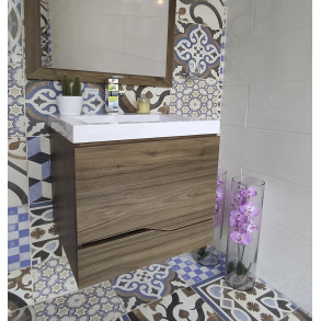 Mueble de baño elevado Valdez Tambo con lavamanos Siena blanco 48x43