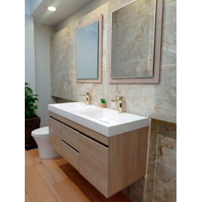 Mueble de baño Viteli Mali con Lavamanos Genova Blanco 124x48