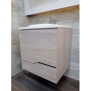 MUEBLE DE BAÑO VALDEZ ELEVADO COLOR MALI CON LAVAMAMOS RIO 48X43 MARFIL