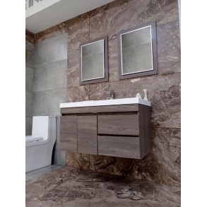 MUEBLE DE BAÑO VITELI COLOR TAMBO CON LAVAMANOS SIENA  94X48 BLANCO